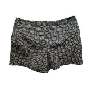 Worthington Womens Modern Fit Printed Shorts Size 18 Black White Diamond NWT